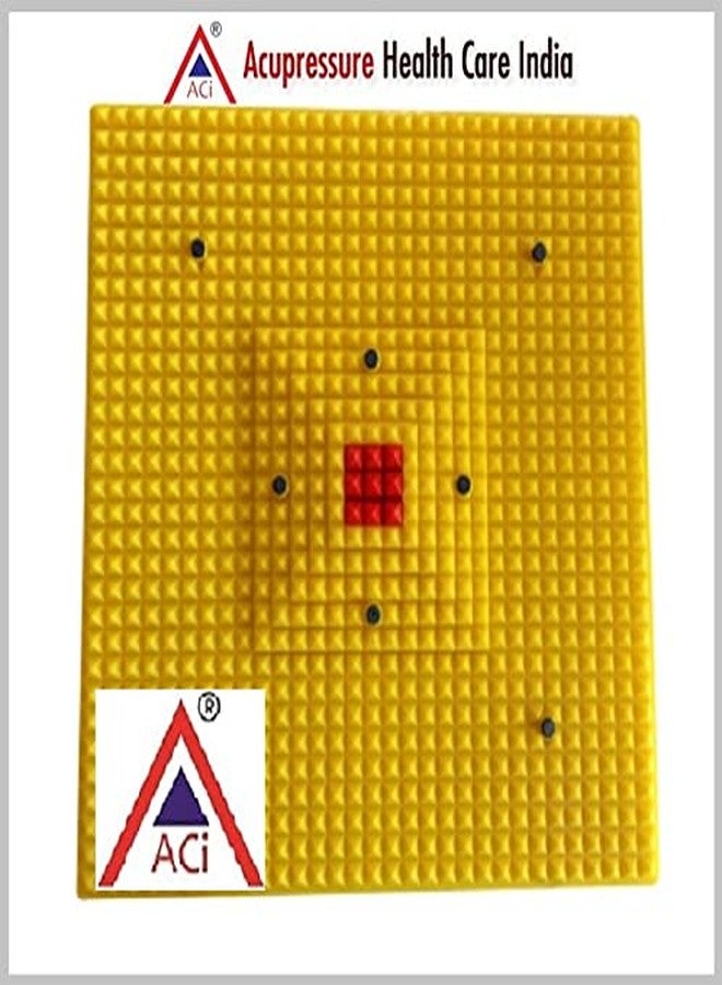 ACi Acupressure Reflexology Magnetic Pyramidal Therapy Energy Pain Relief Power Foot Health Deluxe Mat (Multicolor) - Image 3