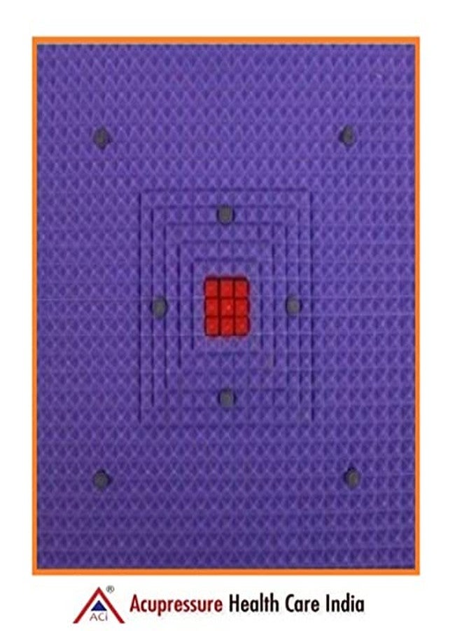 ACi Acupressure Reflexology Magnetic Pyramidal Therapy Energy Pain Relief Power Foot Health Deluxe Mat (Multicolor) - Image 4