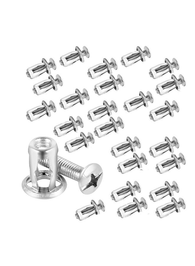 مكسرات جاك بتل مكسرات، مكسرات إدراج بتل، دبل مع مسامير للتجميع لجدار معدني مجوف بسماكة 0-5 ملم، ورقة بلاستيكية مجوفة، 8 مم * 16 مم (30 قطعة) - Image 1