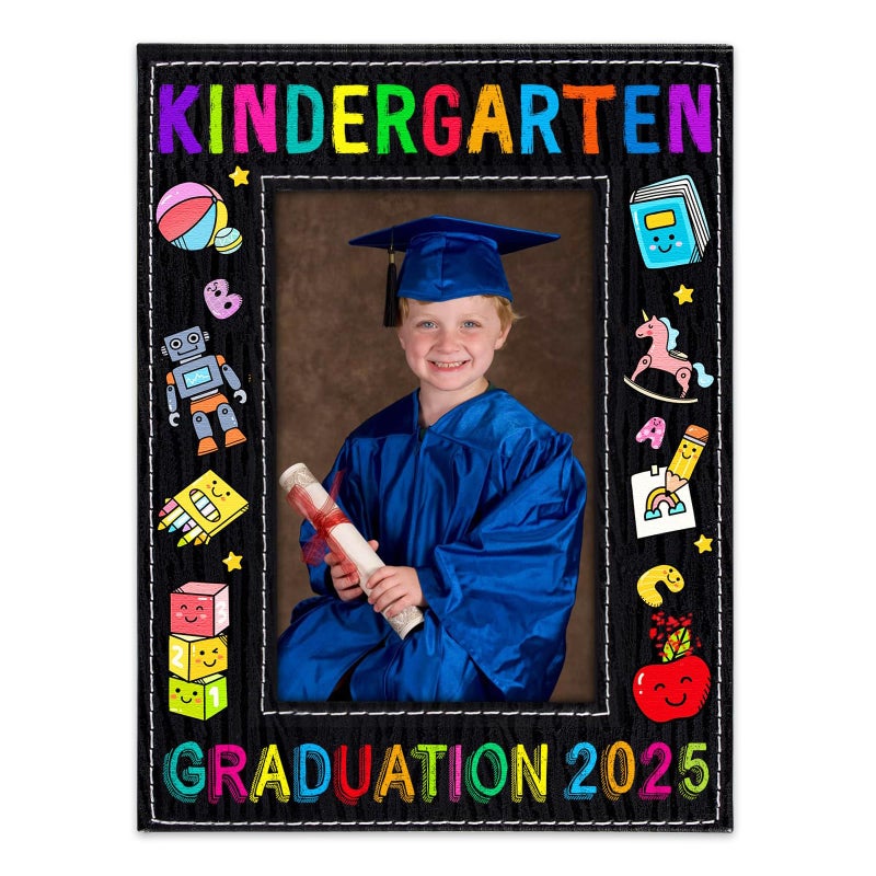PETCEE Kindergarten Graduation Gifts  2025 Kindergarten Graduation Picture Frame 4x 6 Preschool PreK Graduation Photo Frame Gift for Boys Girls Kids Students Daughter Son Granddaughter Grandson