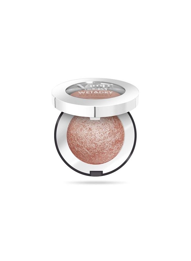 PUPA Milano Vamp! Wet And Dry Baked Eyeshadow - Brilliant And Highly Pigmented Colors - Light And Creamy Makeup Formula - Professional Quality Shimmer Powder Eye Shadows - 103 Rose Gold - 0.035 Oz - Image 1