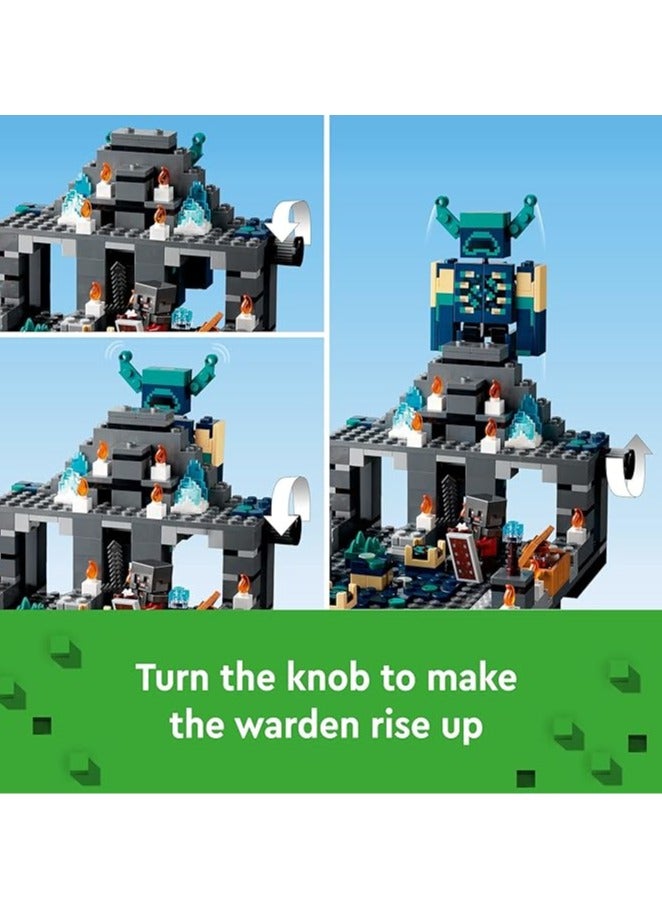 general Minecraft Battle of the Dark World Biome Adventure Toy, Ancient City Assembled Block Box with Guardian Figure, Dynamite Tower and Treasure Chest, suitable for children aged 8 and up - Image 3