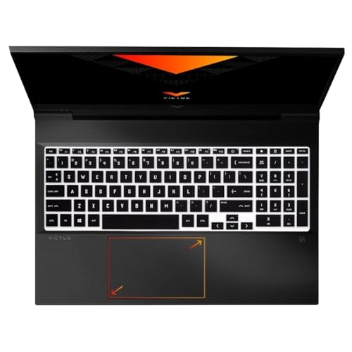 FACTOTECH Premium Silicone Skin Keyboard Cover Protector Compatible for HP Victus 15.6 inch FHD Gaming Laptop (Model-2022) 15-FB and 15-FA Series -Black - Image 1