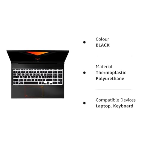 FACTOTECH Premium Silicone Skin Keyboard Cover Protector Compatible for HP Victus 15.6 inch FHD Gaming Laptop (Model-2022) 15-FB and 15-FA Series -Black - Image 3