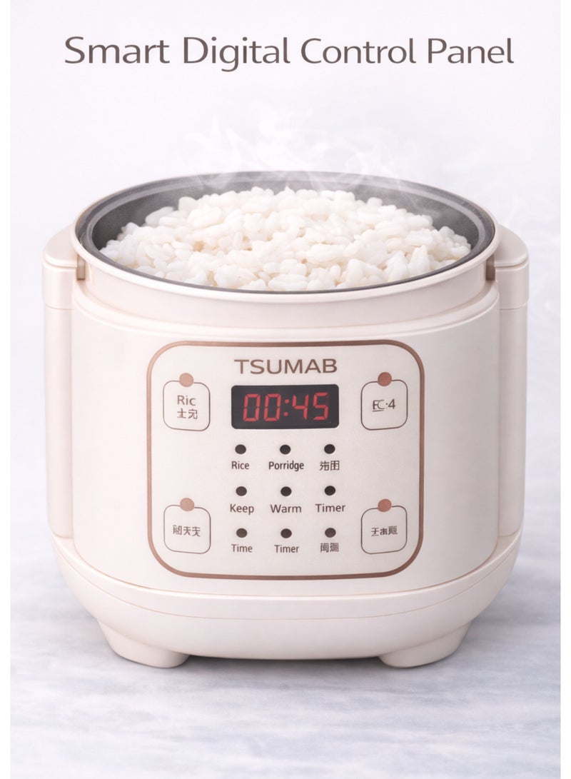 تسوماب قدر طبخ الأرز الذكي الرقمي من TSUMAB – طباخ كهربائي متعدد الاستخدامات بتشغيل بلمسة واحدة - Image 2