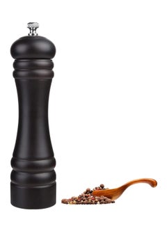 Black Pepper Mill Salt Grinder Refillable, Wood Refillable Stainless Steel Mechanism Adjustable Coarseness, Adjustable Coarseness Ceramic Grinding Mechanism for Home, Kitchen, Barbecue, Party