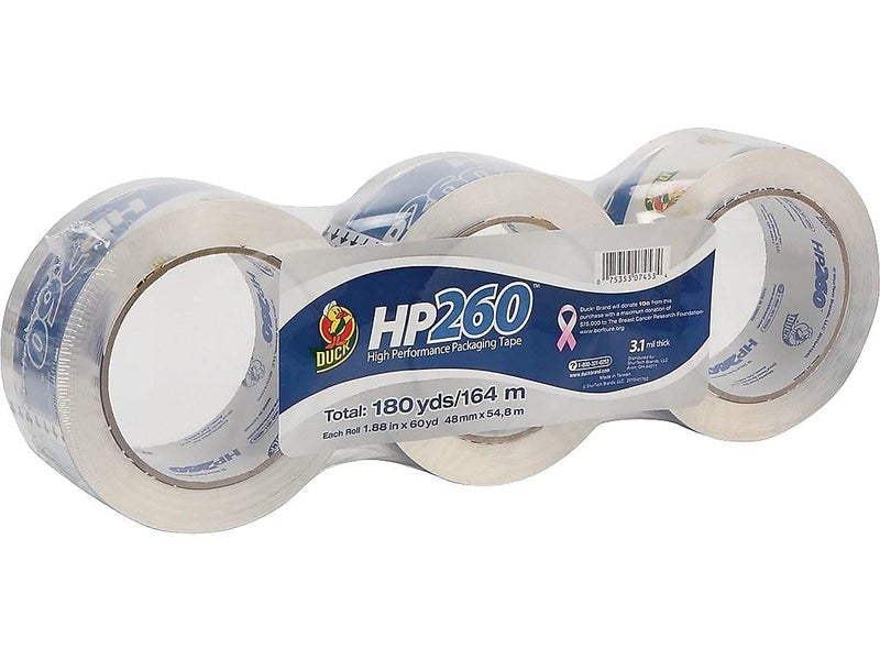 Duck HP260C03 Packing Tape Refill, 3 Rolls, 1.88 Inch x 60 Yard, Clear (655074) - Image 2