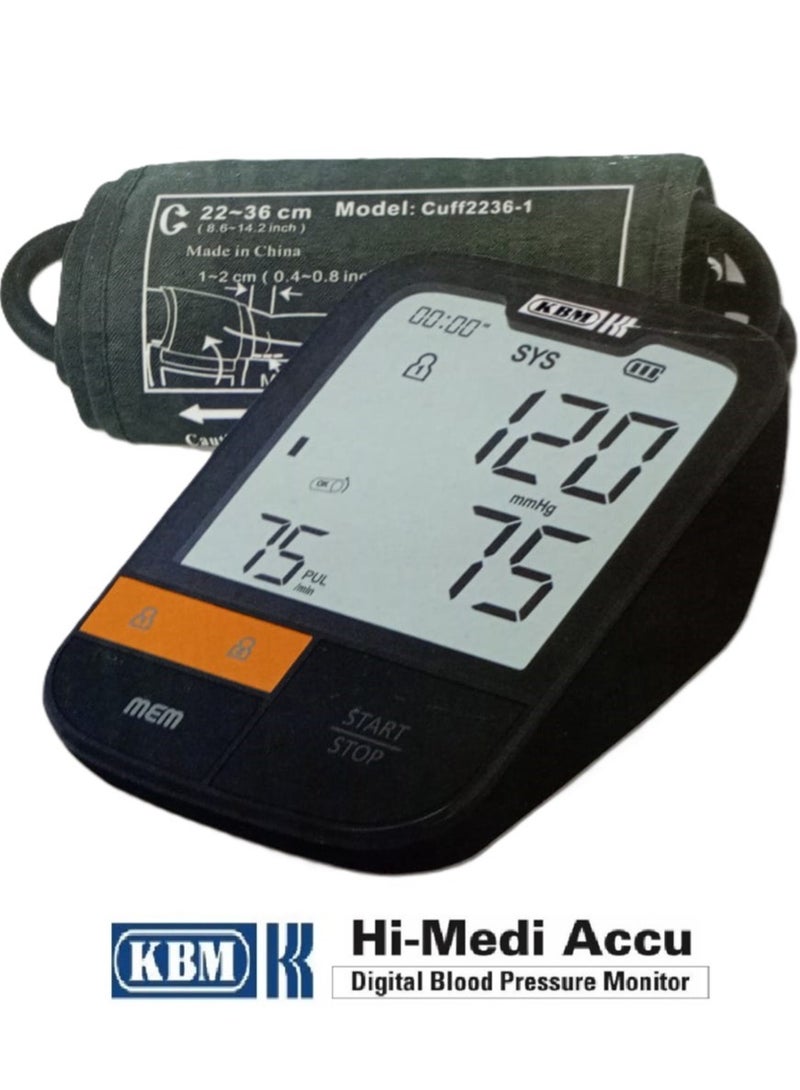 KBM HI-Medi Accu Upper Arm Digital Blood Pressure Monitor - Image 1