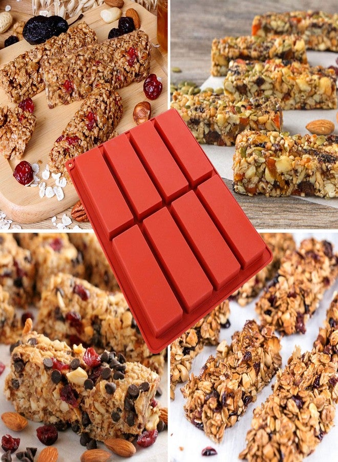 وي بيك قوالب سيليكون لصنع ألواح الشوكولاتة والجرانولا وحبوب الطاقة من ويبيك، مستطيلة الشكل بطول 4.5 بوصة، مناسبة للخبز والزبدة، تحتوي على 8 تجاويف. - Image 5