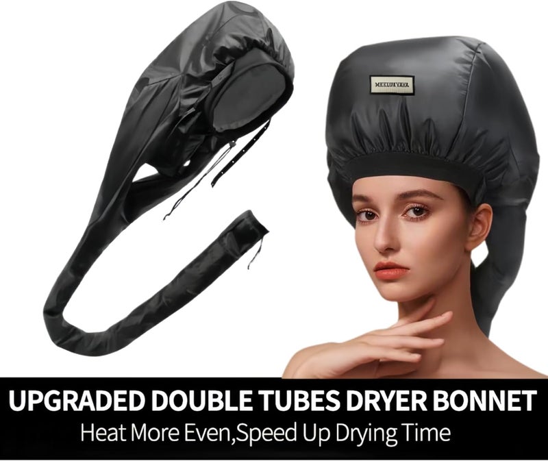 MEELUKYAYA Bonnet Hair Dryer for Curly Hair,Upgraded Double Tubes Diffuser Cap,Even Heat Distribution,Hairstyling Dryer Cap for Women,Portable Hair Dryer,Hooded Hair Dryer,Hair Dryer Bonnet - Image 5