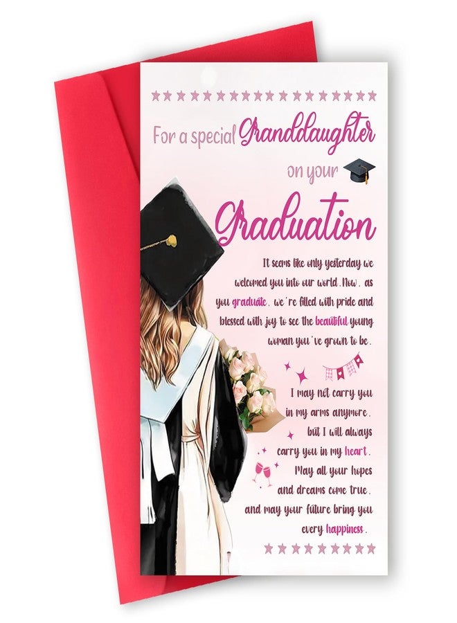 ATTLVV Graduation Gifts for Granddaughter,Granddaughter Graduation Card,8x5.3 Inches,Quick-Dry,Eco-Friendly - Image 1