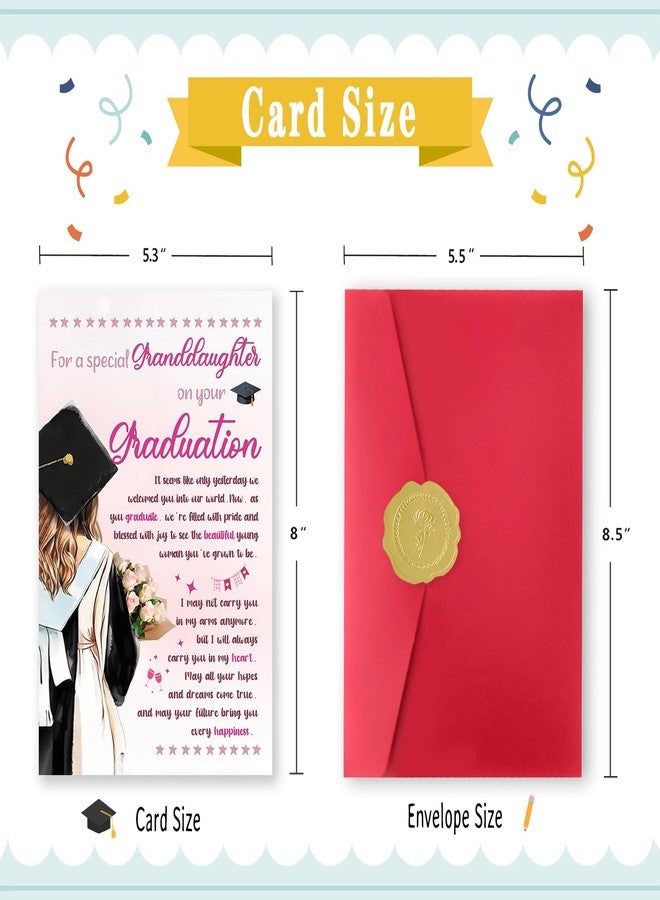 ATTLVV Graduation Gifts for Granddaughter,Granddaughter Graduation Card,8x5.3 Inches,Quick-Dry,Eco-Friendly - Image 2