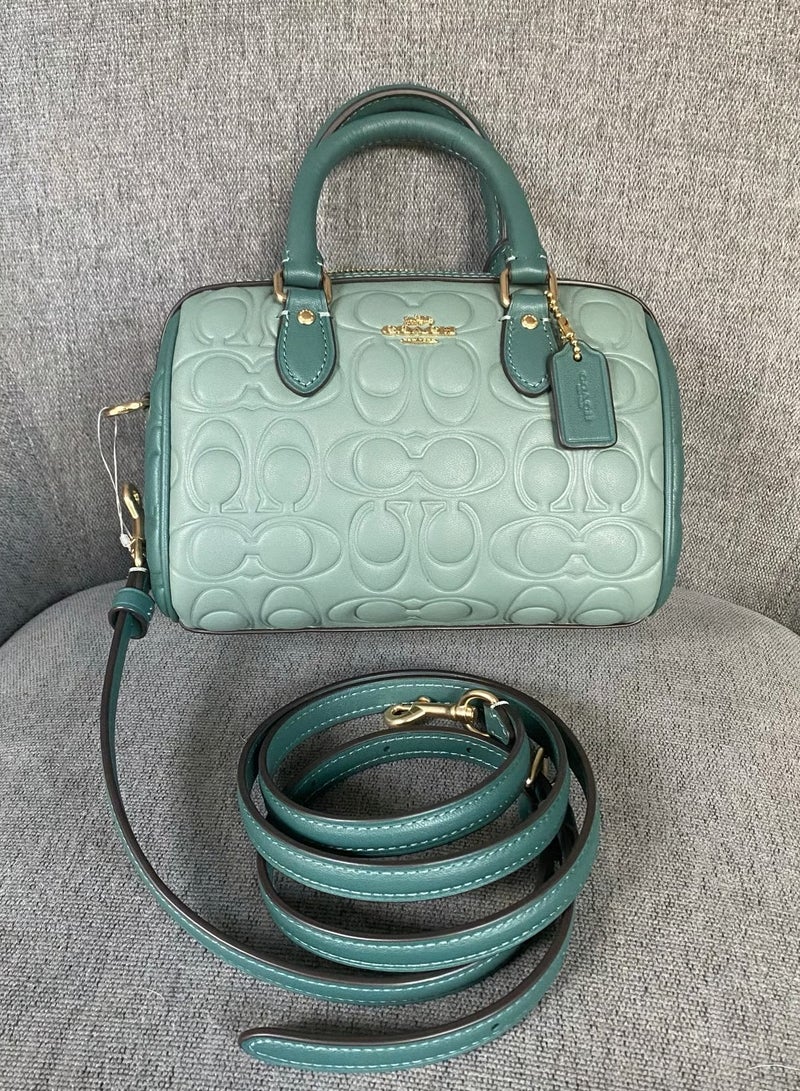 coachoutlet Mini Rowan Crossbody Bag In Blocked Signature Leather - Image 1