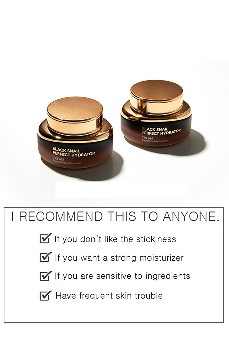 ESHUMI Black Snail Perfect Hydrator Cream 55ml for skin elasticity, maintain moisture, bright and healthy skin - Image 2