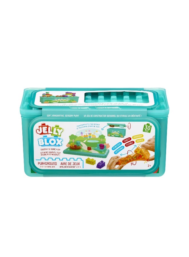Jelly Blox Playground 2-in-1 Storage Box with Blocks (30 Pieces) - Image 1