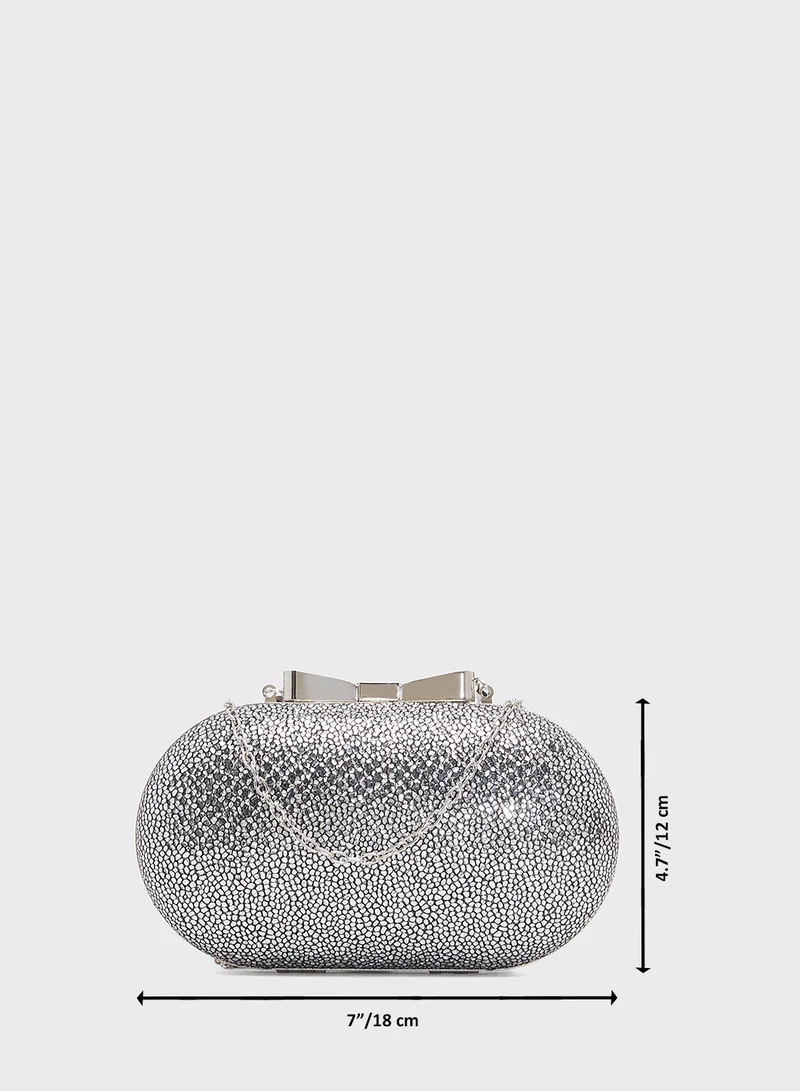 Ella Limited Edition Rhinestone Embellished Metallic Clutch