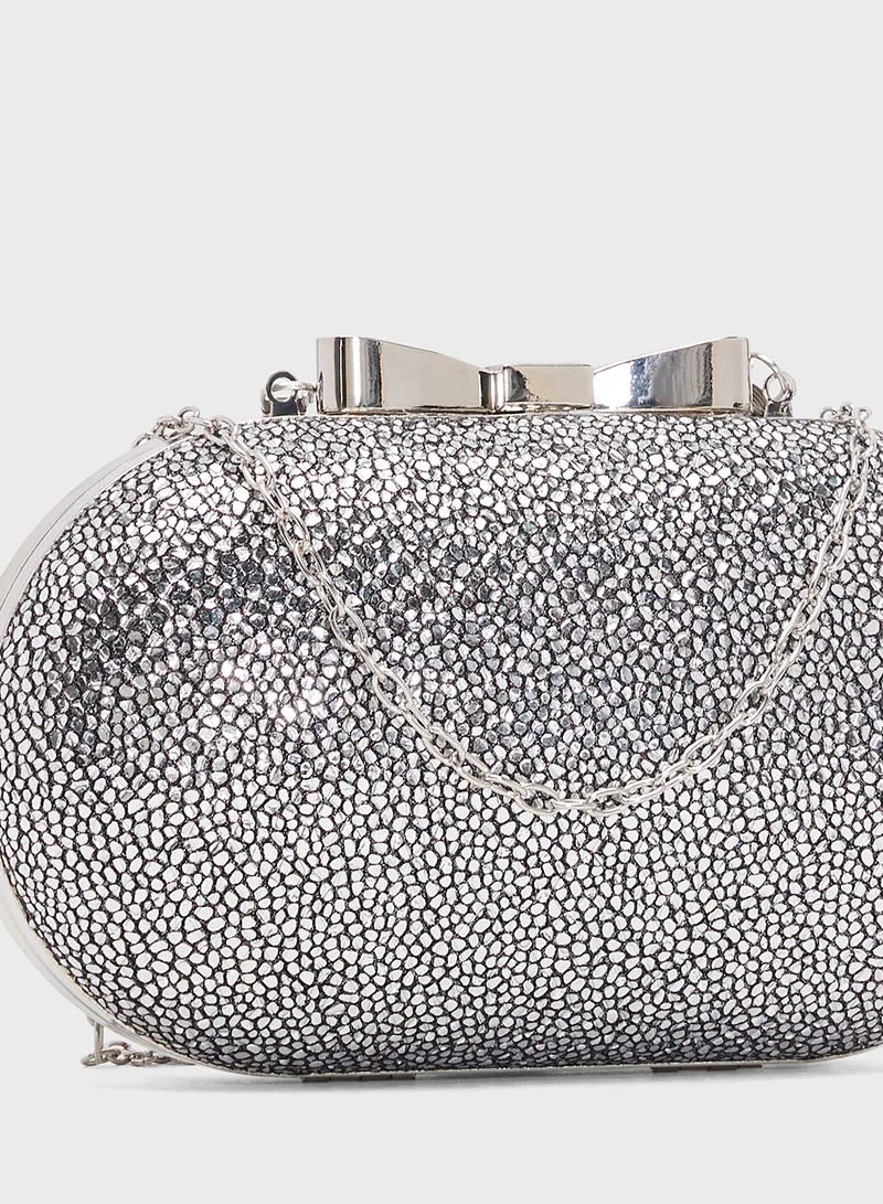 Ella Limited Edition Rhinestone Embellished Metallic Clutch