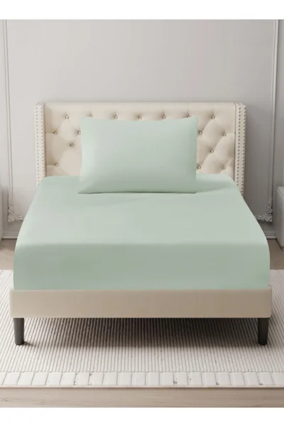 Donetella Bedding Fitted Sheet - Fits 120x200 Cm For Single Bed - 2 Pcs (1 Fitted Sheet and 2 Pillowcases) - 35 Cm Deep Pocket - Solid Bed Sheet