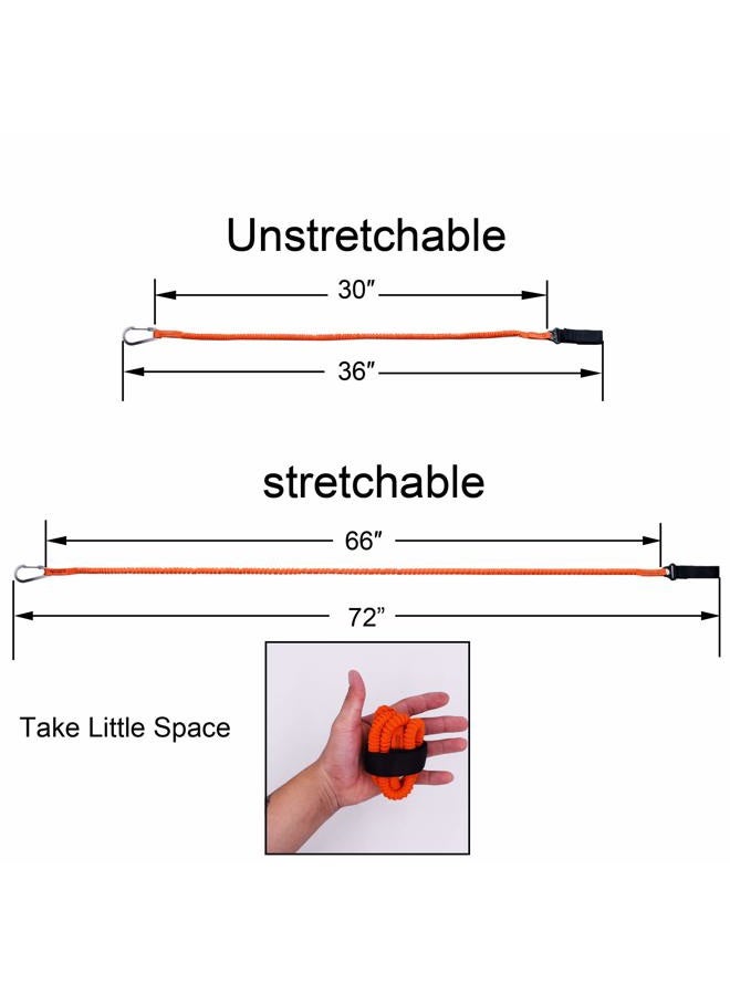 YYST Orange Paddle Leash Paddle Holder Tool Lanyard - No Paddle (Orange X 4 Pack) - Image 2