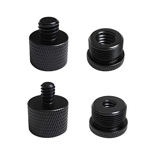 ZTEOFO 4 Pieces Mic Screw Adapter, 5/8 Female to 3/8 Male and 3/8 Female to 5/8 Male, 5/8 Female to 1/4 Male and 1/4 Female to 5/8 Male, Mic Thread Adapter, Microphone Adapter - Image 1
