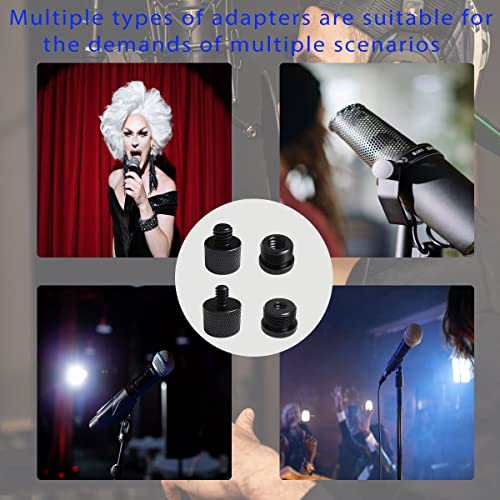 ZTEOFO 4 Pieces Mic Screw Adapter, 5/8 Female to 3/8 Male and 3/8 Female to 5/8 Male, 5/8 Female to 1/4 Male and 1/4 Female to 5/8 Male, Mic Thread Adapter, Microphone Adapter - Image 2