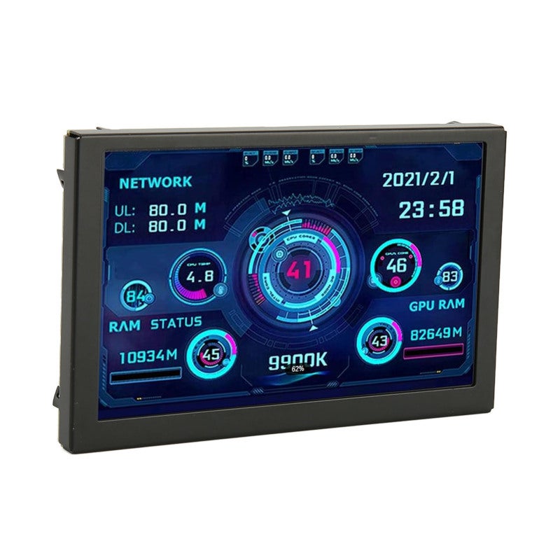 شاشة IPS USB صغيرة لمراقبة درجة حرارة الكمبيوتر - شاشة عرض 800x480 لدرجة حرارة وحدة المعالجة المركزية ووحدة معالجة الرسومات والذاكرة لمراقبة أجهزة الكمبيوتر - Image 5