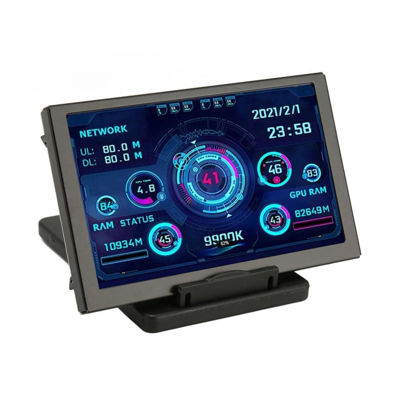 شاشة IPS USB صغيرة لمراقبة درجة حرارة الكمبيوتر - شاشة عرض 800x480 لدرجة حرارة وحدة المعالجة المركزية ووحدة معالجة الرسومات والذاكرة لمراقبة أجهزة الكمبيوتر - Image 3