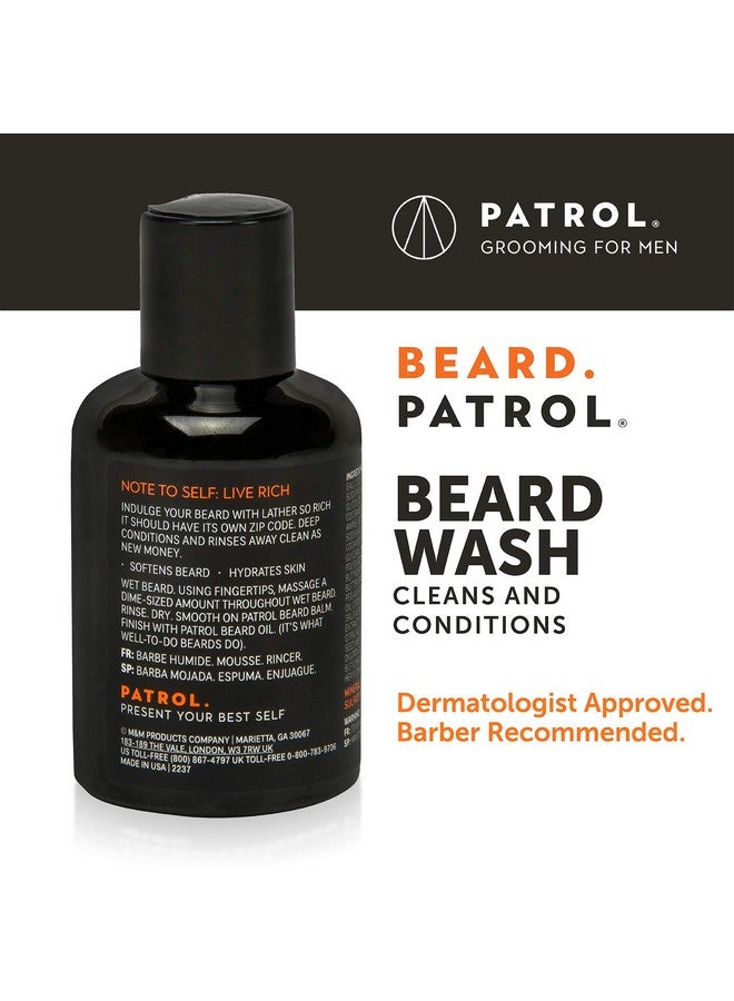 Bump Patrol Beard Patrol Beard Wash Cleanser And Conditioner In One Softens With All Natural Oils - Sulfate-Free, Paraben-Free