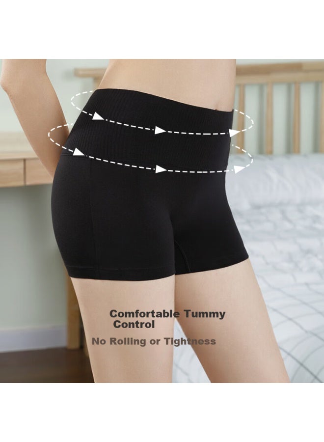 Jindu Women's Cotton High Waist Safety Four-corner Shorts Beige+black+gray+apricot XL - Image 3