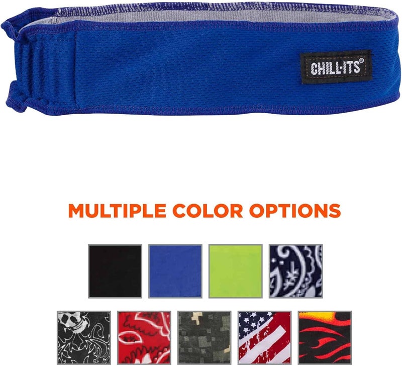 إرغوداين Chill-Its 6605، رباط رأس ماص للرطوبة ومانع لتسربها، لون أزرق - Image 5