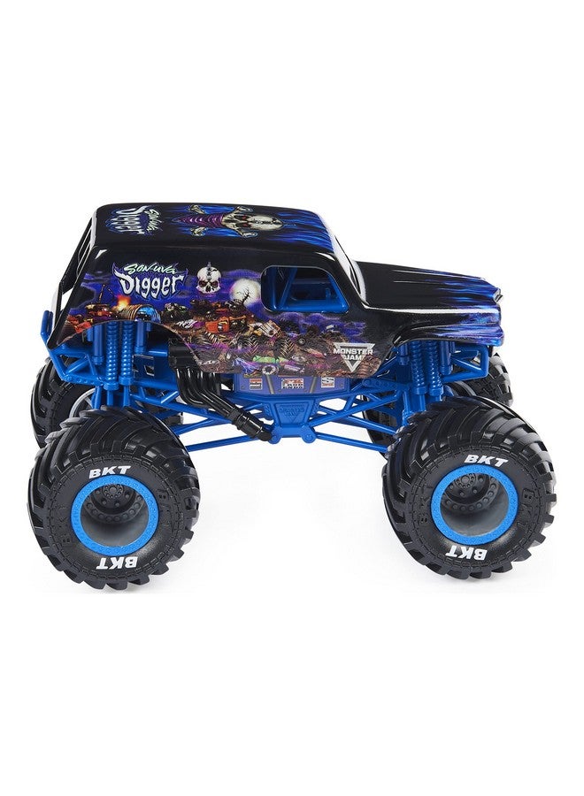 سبن ماستر Monster Jam، شاحنة Monster Truck Son-Uva Digger الرسمية، مركبة مصبوبة من قوالب لهواة التجميع، بمقياس 1:24 - Image 3