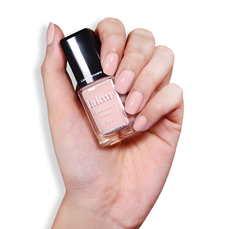 LONDONTOWN lakur Nail Polish - Chip-Resistant, Non-Toxic, Conditions & Hydrates Nails | Glossy Pink Beige, Uncovered, .40 fl oz - Image 2