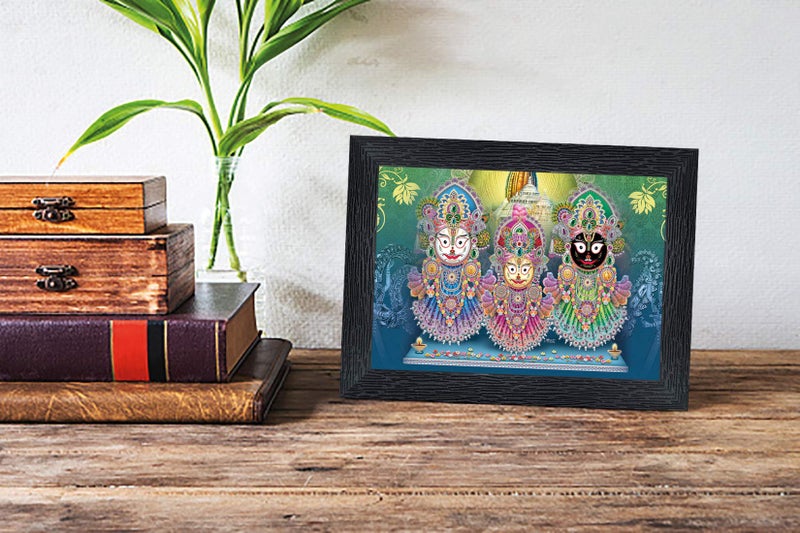 PnF Sri Jagannath Puri Religious Wood Photo Frames with Acrylic Sheet (Glass) for Worship/Pooja(photoframe,Multicolour,8x6inch)-m-95 ,Wall Mount - Image 2