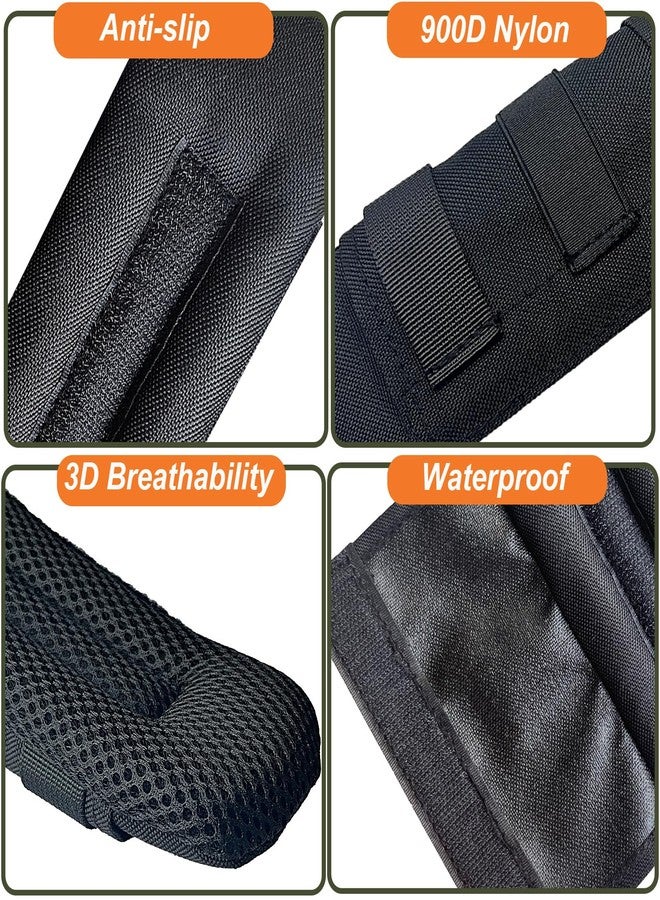 PQEUGOA 2 Pack Shoulder Strap Pad Backpack Strap Pads Tactical Vest Shoulder Pad Guitar Pad Width Up to 3.1" Compatible with Tactical Vest Tactical Sling Bag Black - Image 3