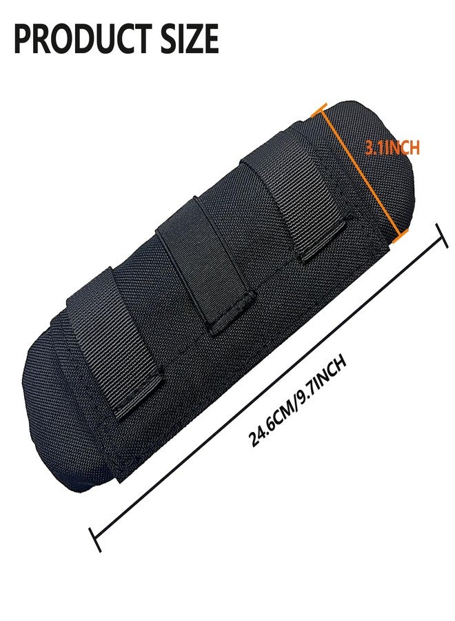 PQEUGOA 2 Pack Shoulder Strap Pad Backpack Strap Pads Tactical Vest Shoulder Pad Guitar Pad Width Up to 3.1" Compatible with Tactical Vest Tactical Sling Bag Black - Image 2