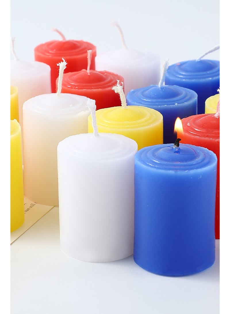 4 Pack White Pillar Candles, 1.5x2 Inch, Long-Lasting, Dripless and Smokeless Unscented Candles, Ideal for Home Décor, Parties Weddings and Relaxation - Image 2