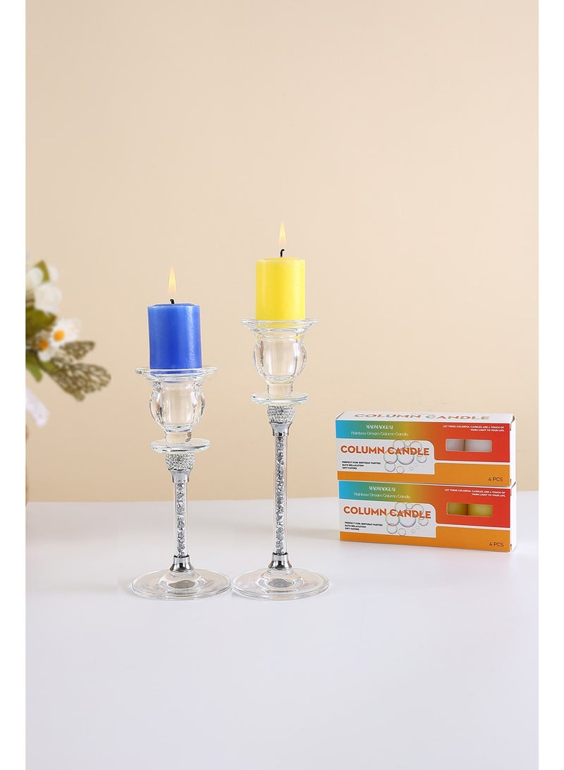 4 Pack White Pillar Candles, 1.5x2 Inch, Long-Lasting, Dripless and Smokeless Unscented Candles, Ideal for Home Décor, Parties Weddings and Relaxation - Image 3