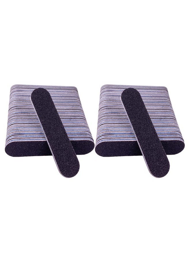 GigaGround Small Nail Files Bulk (50 Pcs), 3.6 Inches Emery Board Nail File For Acrylic And Natural Nails, 100/180 Grit Double Sided Fingernail Filer Pack Mini Professional Filers Manicure Pedicure Set - Image 1