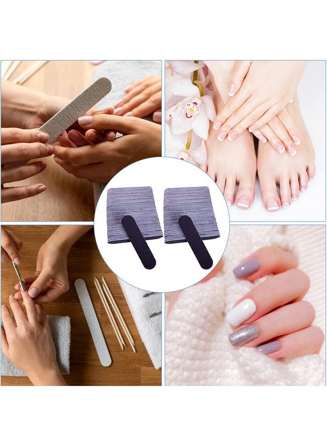 GigaGround Small Nail Files Bulk (50 Pcs), 3.6 Inches Emery Board Nail File For Acrylic And Natural Nails, 100/180 Grit Double Sided Fingernail Filer Pack Mini Professional Filers Manicure Pedicure Set - Image 4