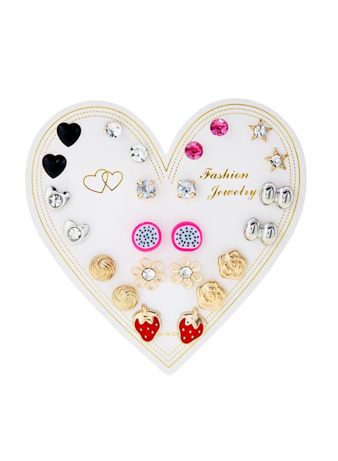 KUYING New Diamond Studded Paper Card Earnail Earring Set