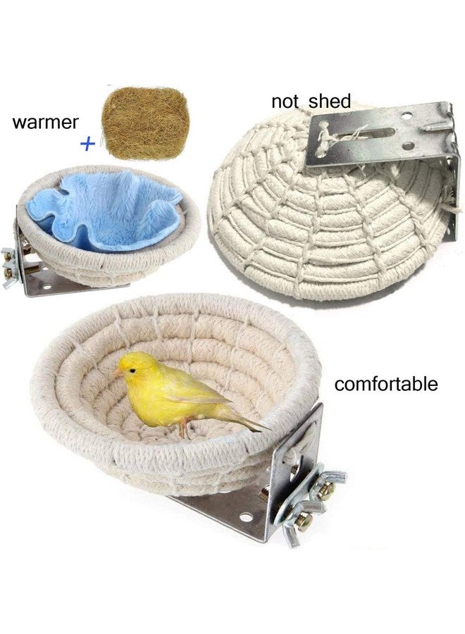 Hamiledyi Handmade Cotton Rope Nest Parakeet Bed Breeding Nest Small Parrot Cage Hatching Nesting for Cockatiel Canary Lovebird Finch and Other Small Birds - Image 5