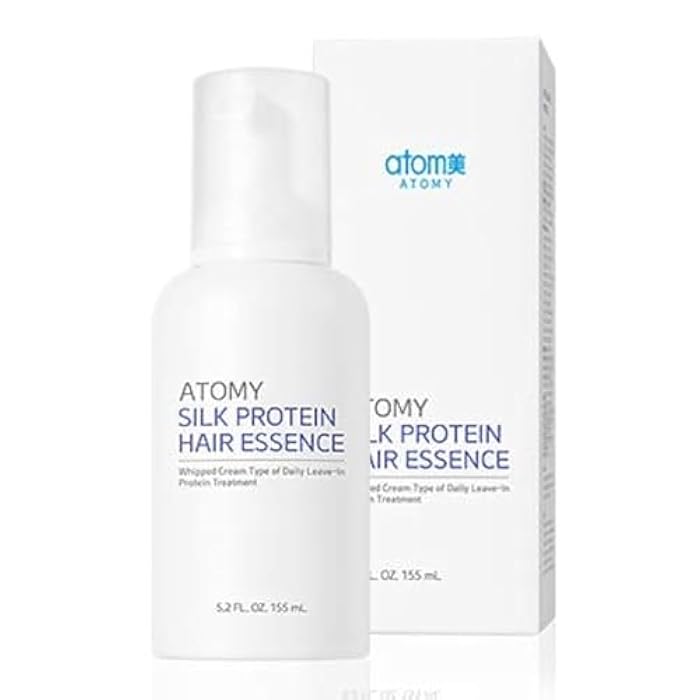 atomy silk protein hair esence | whipped cream type of daily leave-in protein treatment 5.2fl oz - Image 1