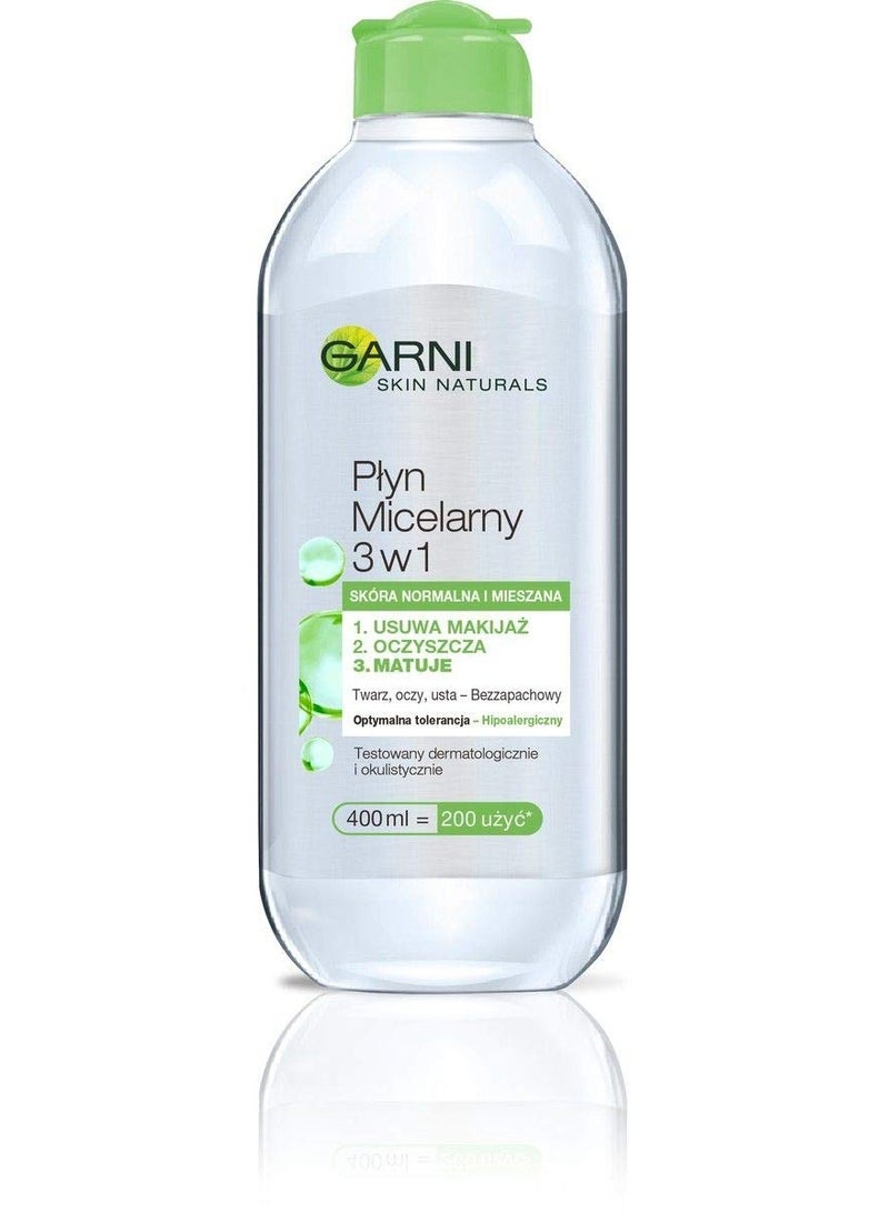 Skin Naturals Micellar Water 3-in-1 Normal Skin and Combination Skin 400 ml