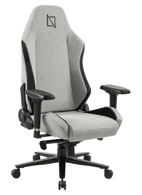 Navodesk Apex Core Gaming Chair, SoftKnit, Lumbar & Neck Pillows for Extra Support, 4D Armrests, Class 4 Hydraulics with 5 Star Wheelbase, Tilt Mechanism with 90-135°, Grey | APEXCR-SK-GY