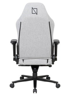 نافو كرسي ألعاب Navodesk Apex Core، نسيج ناعم، وسائد أسفل الظهر والرقبة لدعم إضافي، مساند ذراع رباعية الأبعاد، هيدروليكي من الفئة 4 مع قاعدة عجلات 5 نجوم، آلية إمالة بزاوية 90-135 درجة، رمادي | APEXCR-SK-GY  - Image 3