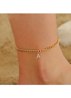 New 26 Alphabet Anklets Diamond Punk Beach Jewelry KC gold# C Z-080