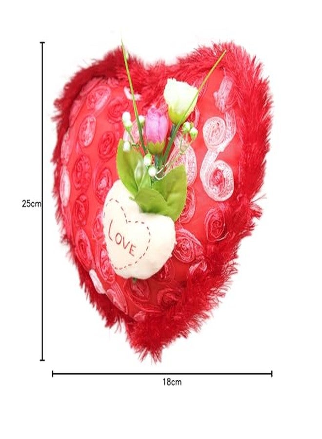 Tickles Beautiful Hanging Heart with Roses Soft Stuffed Plush Cushion for Boys & Girls Love Specail Valentine Gift (Color: Red Size: 25 cm) - Image 5