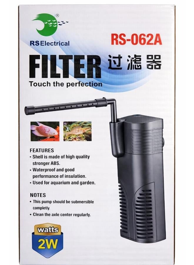 RS Electrical Internal Aquarium Filter (RS-062A / RS-072A / RS-082A) - Submersible Water Filter for Fish Tank - Image 1