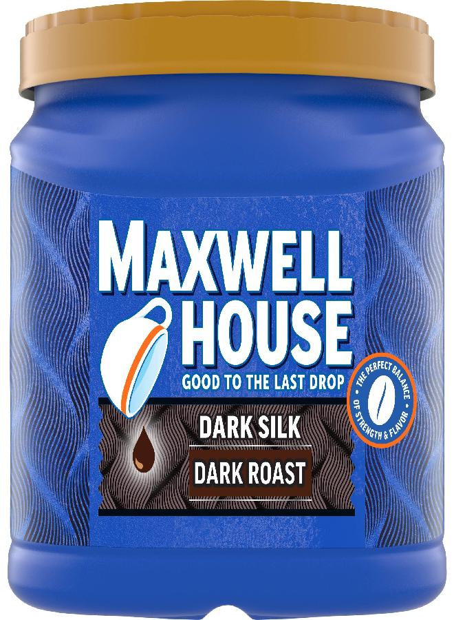 Maxwell House Dark Silk Dark Roast Ground Coffee, 24.5 oz Canister - Image 5