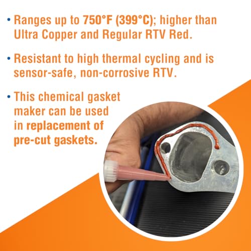 Permatex Optimum Red High Temperature Gasket Maker 13 oz - Image 4
